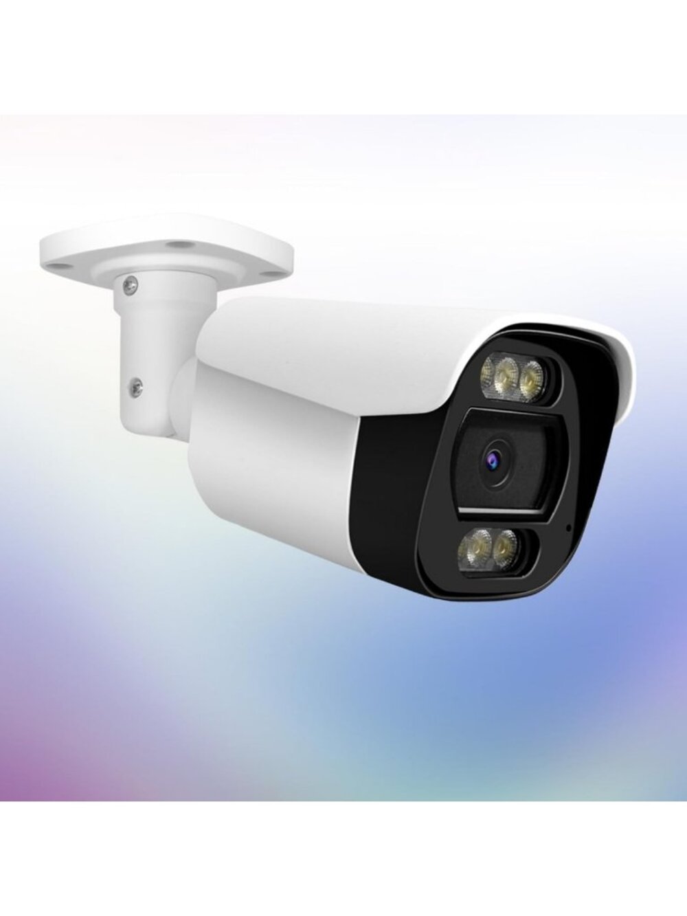 4K 8MP Bullet Security Camera with Microphone & AI Detection - Home Surveillance